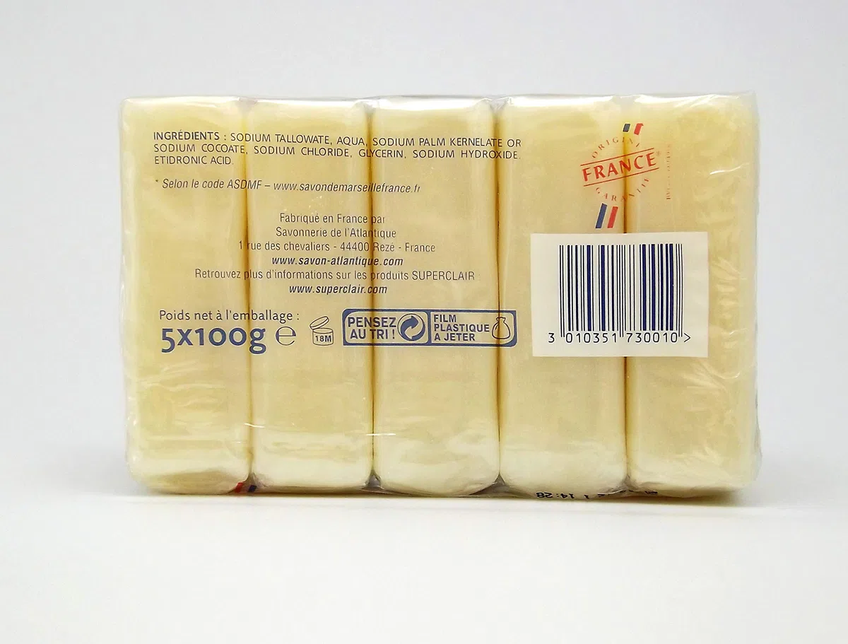Set di 5 saponette Marsiglia 100 g