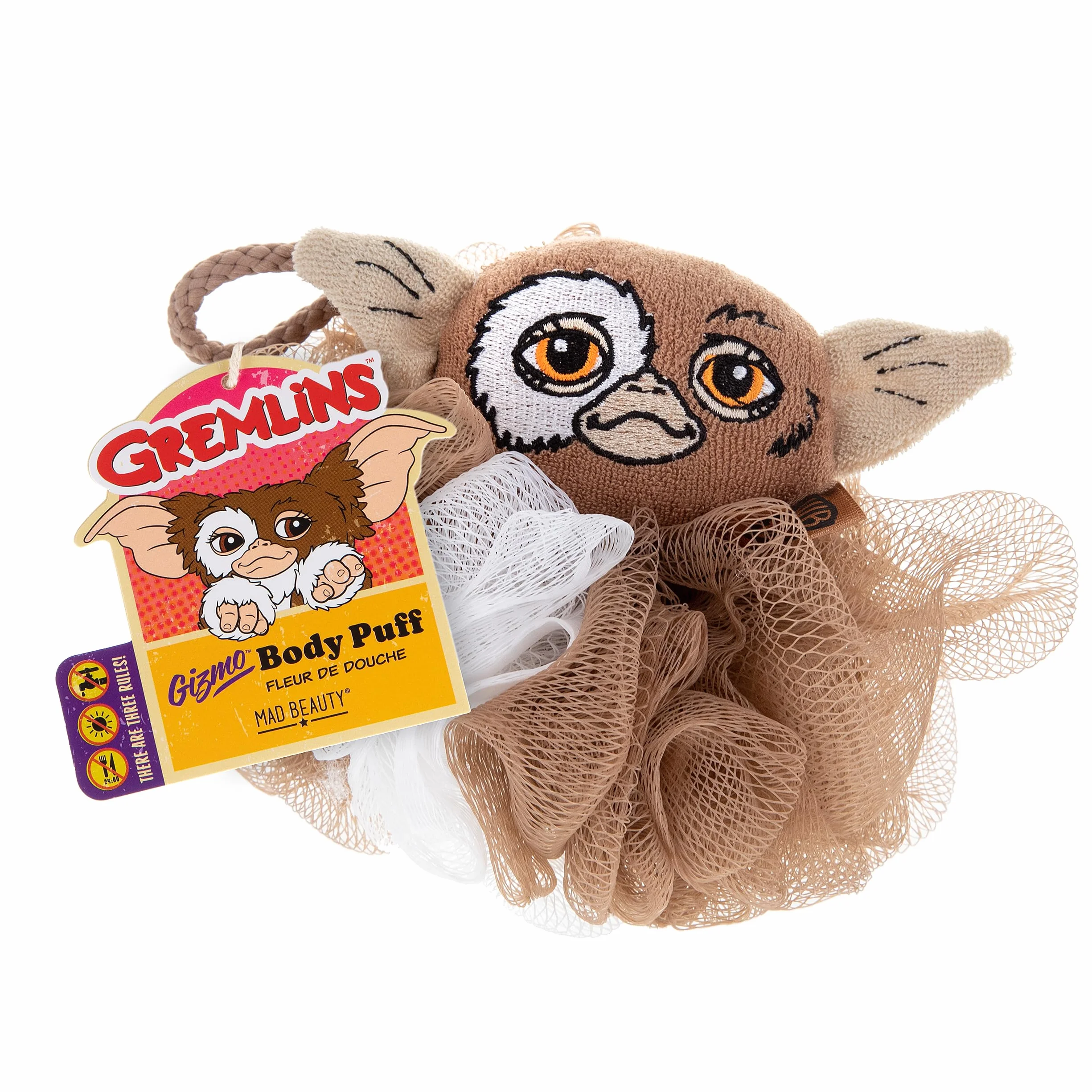 Mad Beauty Gremlins Gizmo Shower Loofah | Prodotto ufficiale Warner Brothers | Grande regalo per donne, adulti e bambini | Divertimento nostalgico per il bagno