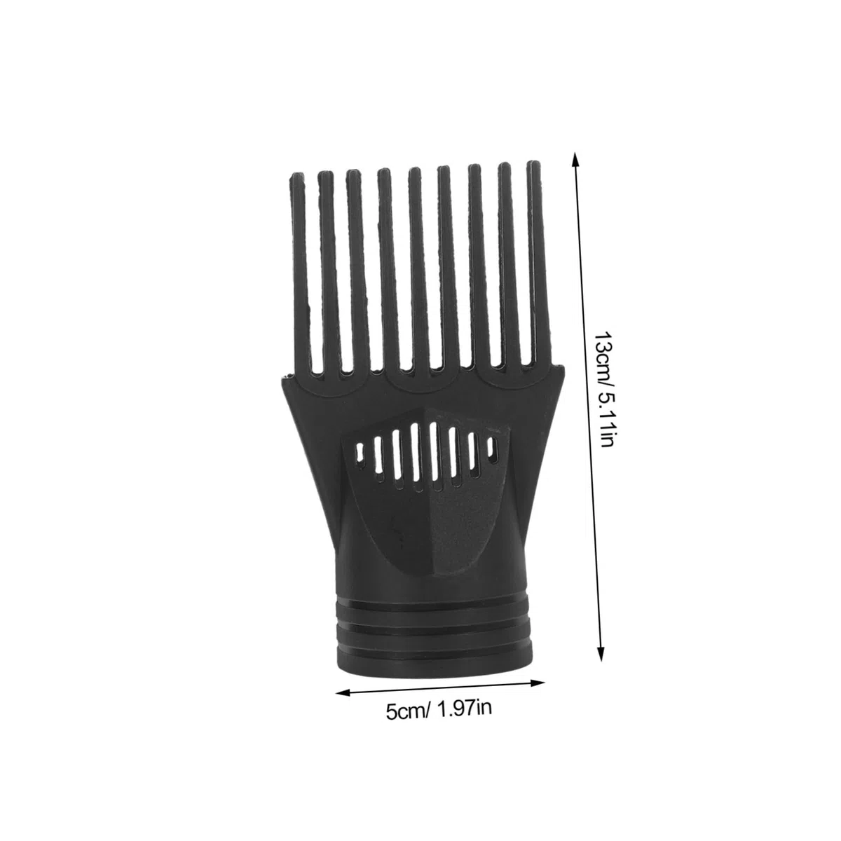 Spazzola per Phon Blow Dryer Brush in Plastico Nero, Accessorio Leggero da 2 Pezzi Asciuga Rapidamente senza Danneggiare i Chioma