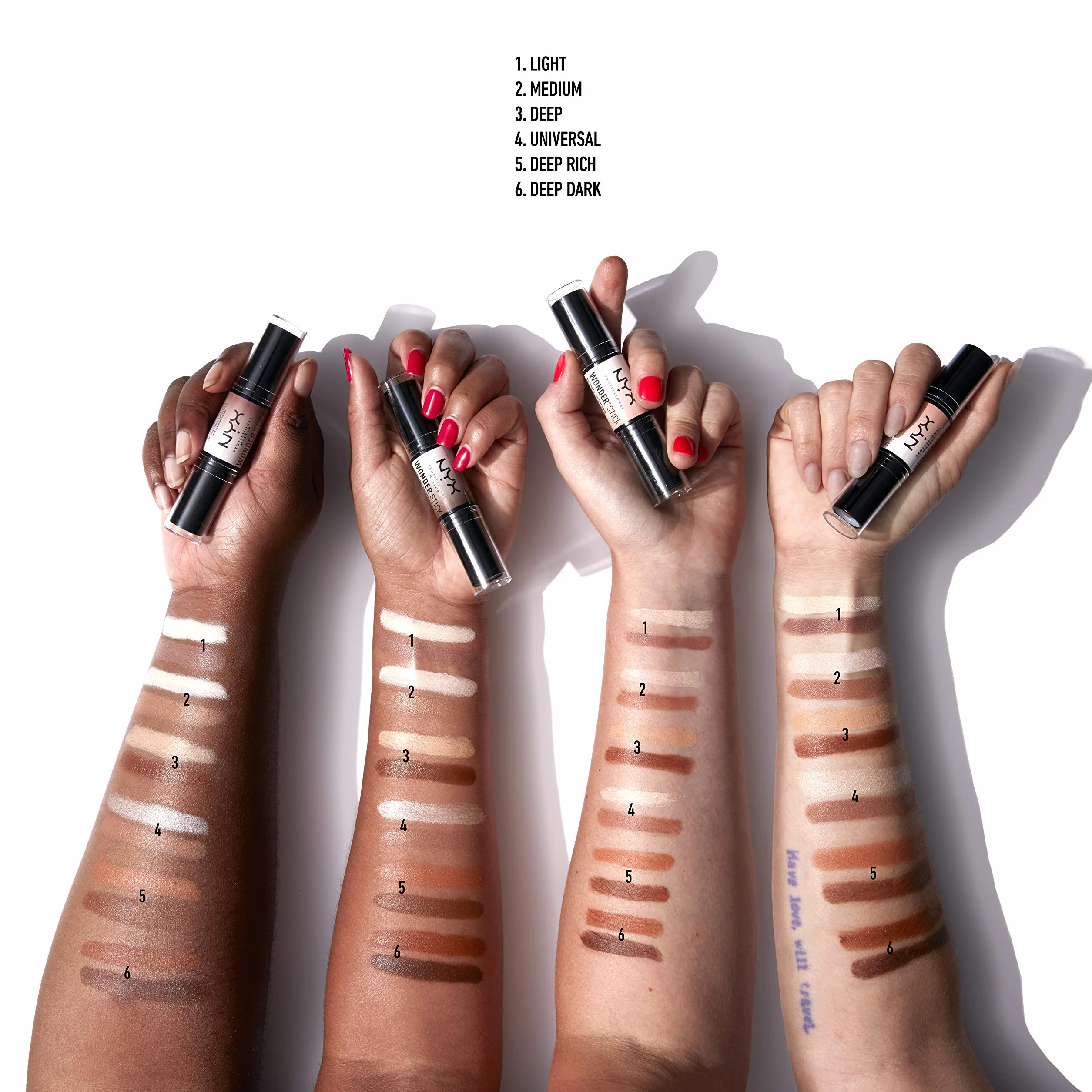 NYX Professional Makeup Matitone Wonderstick, Doppia terminazione, per contouring on the-go, Texture cremosa, Tonalità: Light
