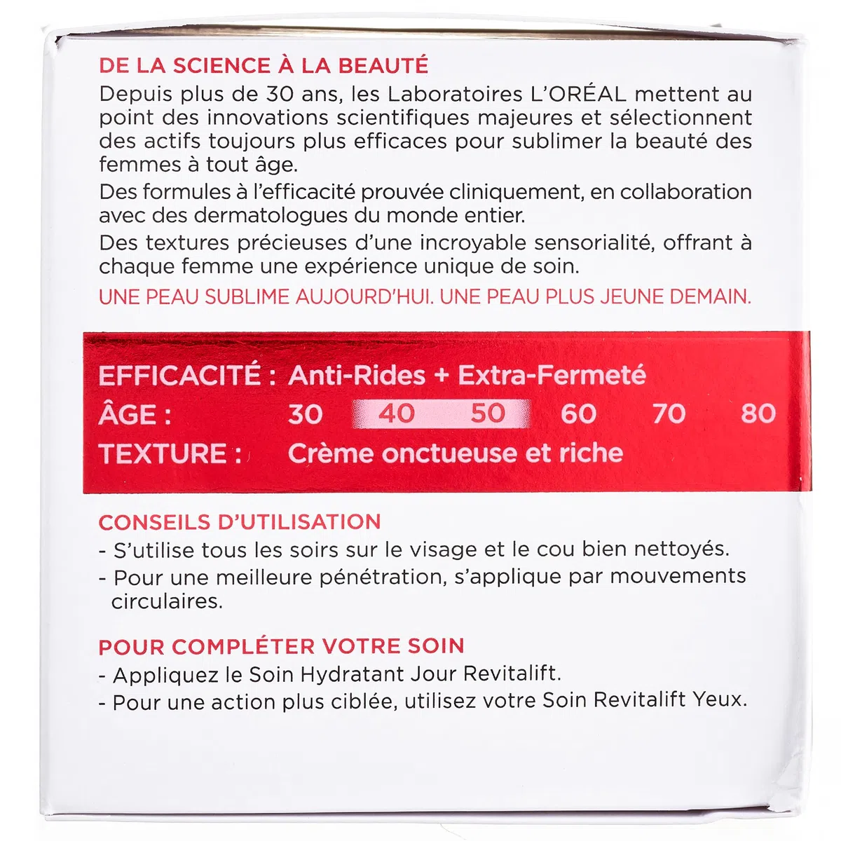 L'Oréal Paris - Cura Notte Idratante Viso Anti-Aging - Crema Antirughe, Extra Fermezza e Tonificante - Arricchito con Pro-Retinolo & Fibrelastyl - Tutti i tipi di Pelle - Revitalift - 50 ml
