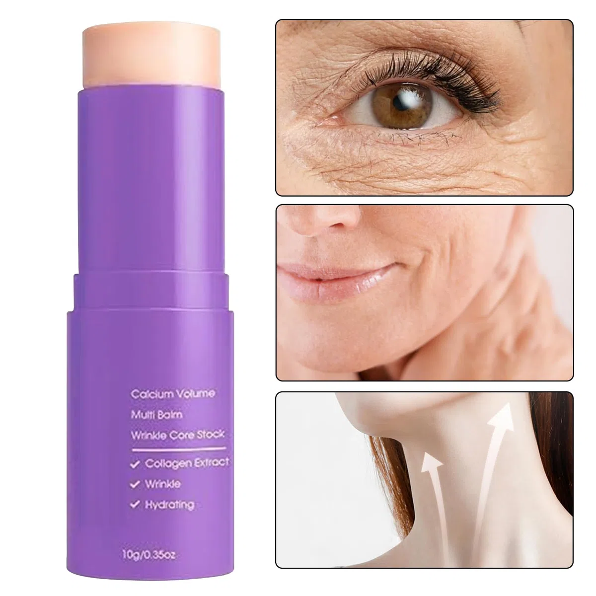 Multi Balm Stick 10 g – Rassodante Crema Viso, Levigante Cura Del Collo Per La Pelle Secca Domestica E Notte Donne Da Viaggio Trucco Preparazione