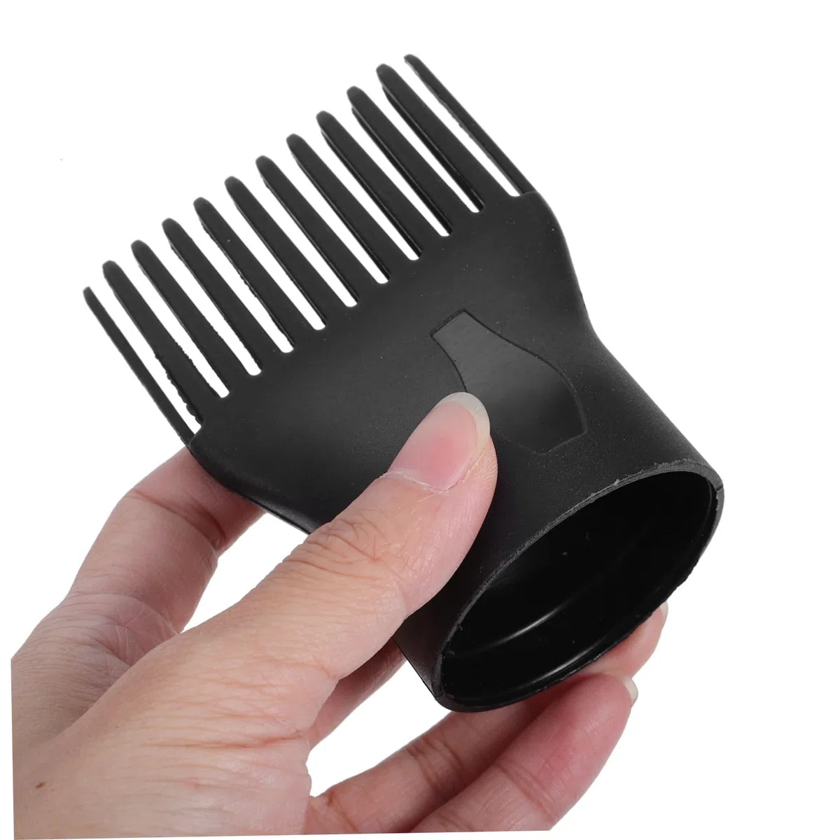 Accessorio Diffusore per Asciugacapelli Ugello Concentratore 2 Pezzi in Plastica Resistente Alta Temperatura Nero per Routine e Styling Chioma