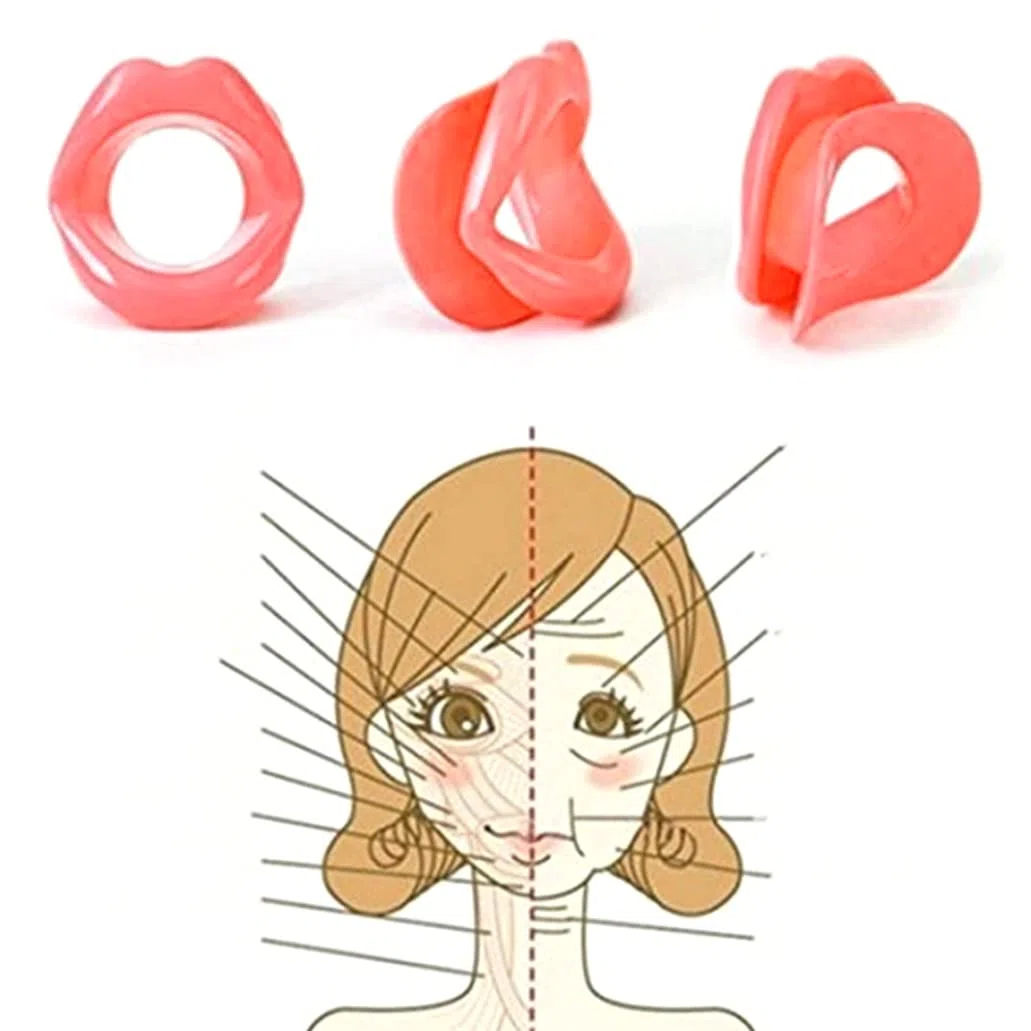Più sottile per il viso in gomma siliconica, trainer per labbra Strumento di bellezza per il lifting del viso in gomma siliconica per la bocca del per l'uso quotidiano