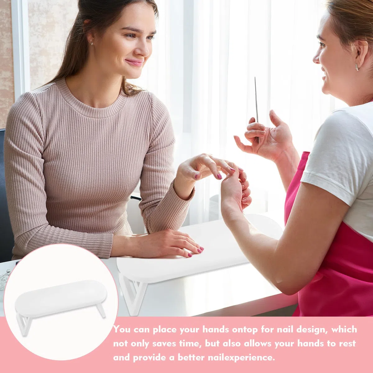 Manicure da appoggio,Riposa a mano Ungle,Riposa a mano,Manicure Manicure,Cuscino per Manicure,Riposa a mano Manicure Piegabe,Posa Manicure In Pu Pelle Professional,Per Tecnico Di Manicure(Bianco)