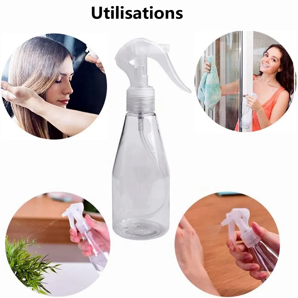 LATRAT 3 confezioni 200 ml flacone vaporizzatore vuoto plastica nebbia fine spruzzo per giardino pianta pulizia acconciatura atomizzatore viaggi cosmetici