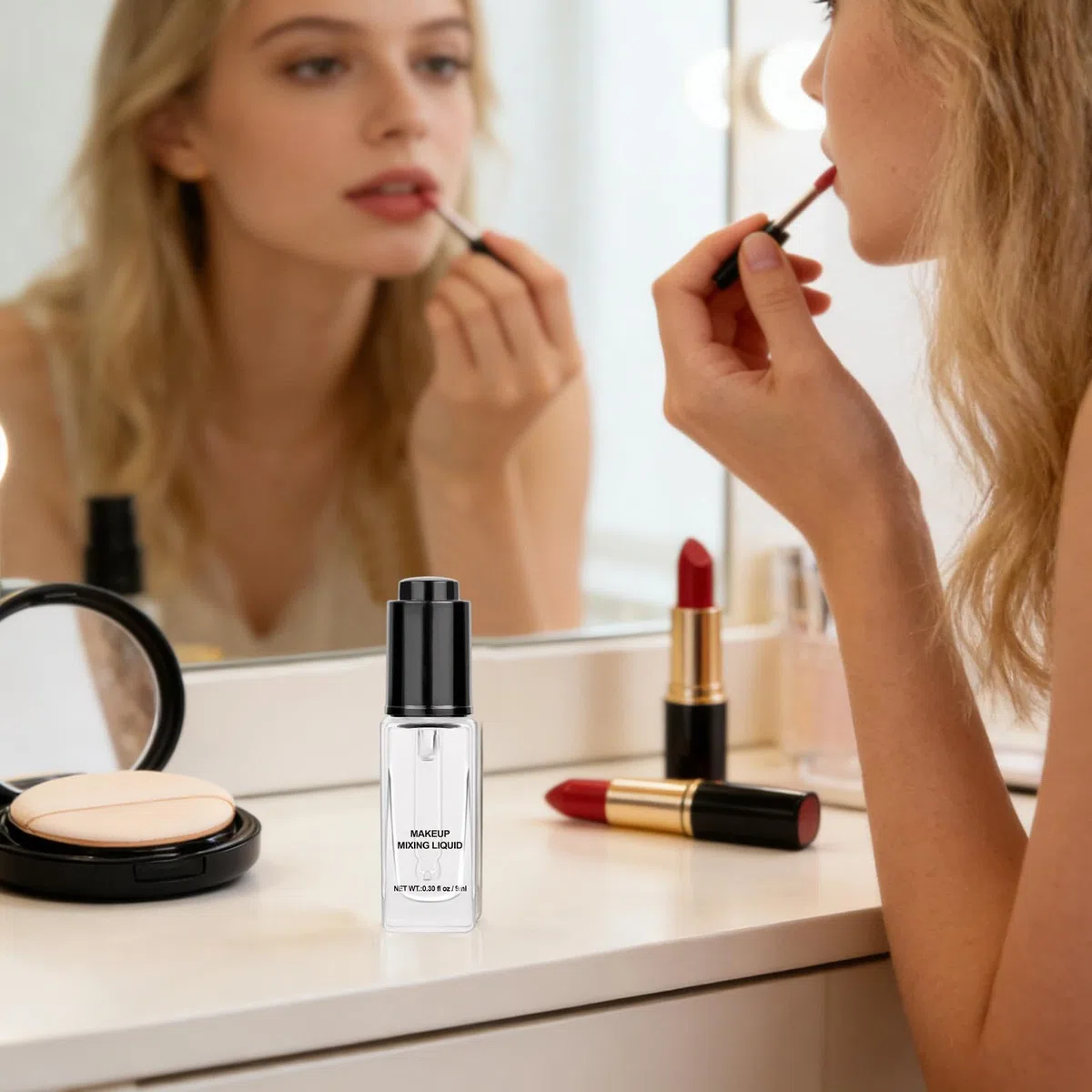 Liquido Per Miscelare Trucco, Potenziatore Di Pigmenti, 9 Ml/0,3 Fl Oz, Ombretto/fondotinta Per Trúcco Medio, Liquide Fissanti Per Trucco Trasparenti, Sigillante Per Eyeliner, Per Donne E Ragazz