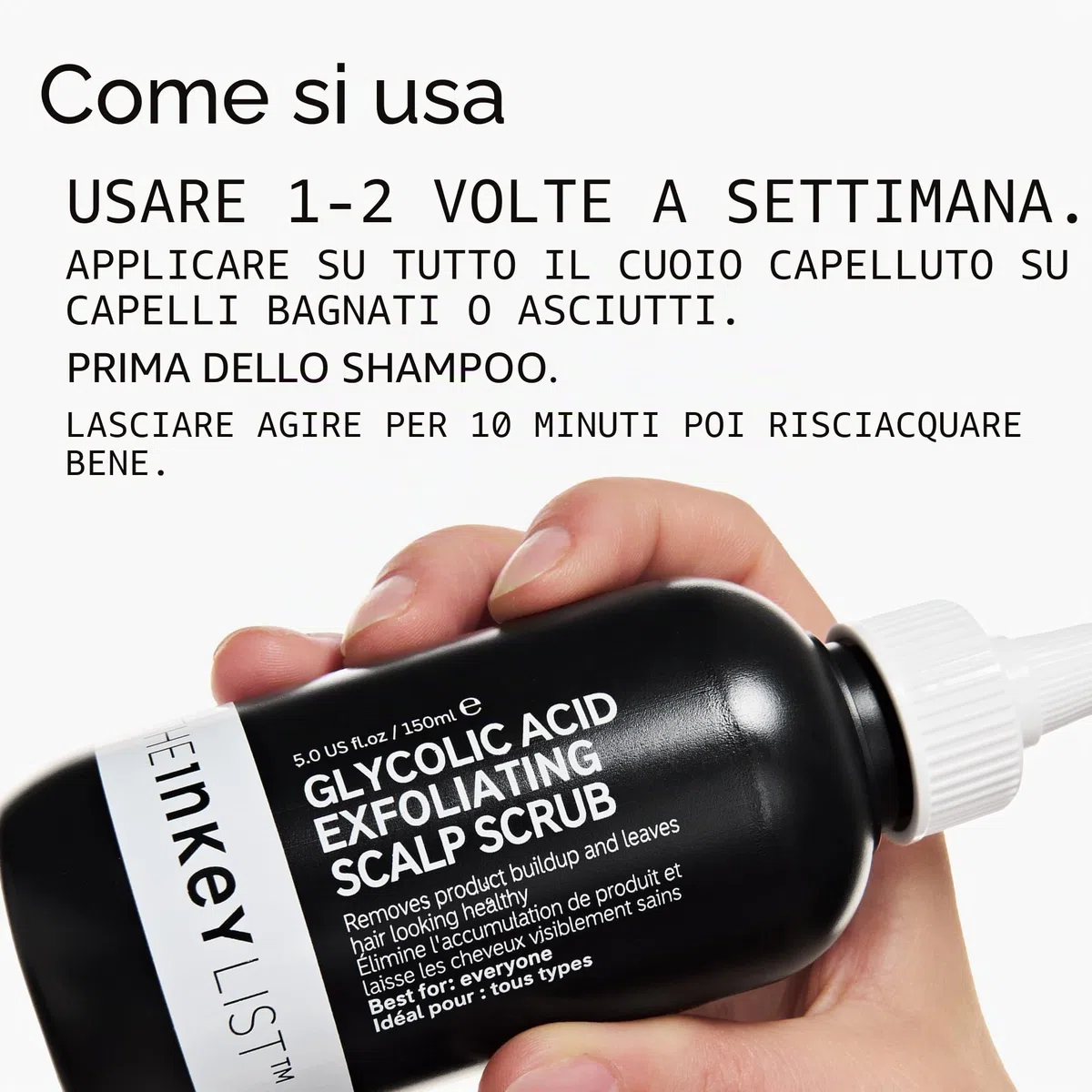 The INKEY List Scrub esfoliante a base di acido glicolico per il cuoio capelluto 150 ml