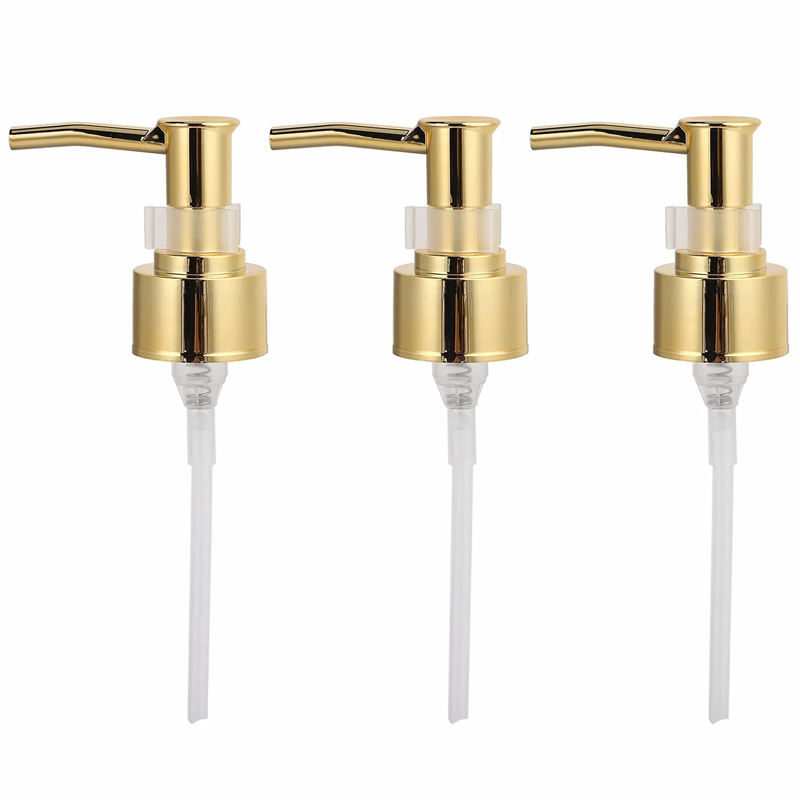 Pompa di Ricambio per Shampoo, Balsamo, Bagnoschiuma - 3 Pezzi con Design Antiscivolo, ABS Durevole, Facile Installazione - Compatibile con Bottiglie 2.1 x 5.7 Pollici