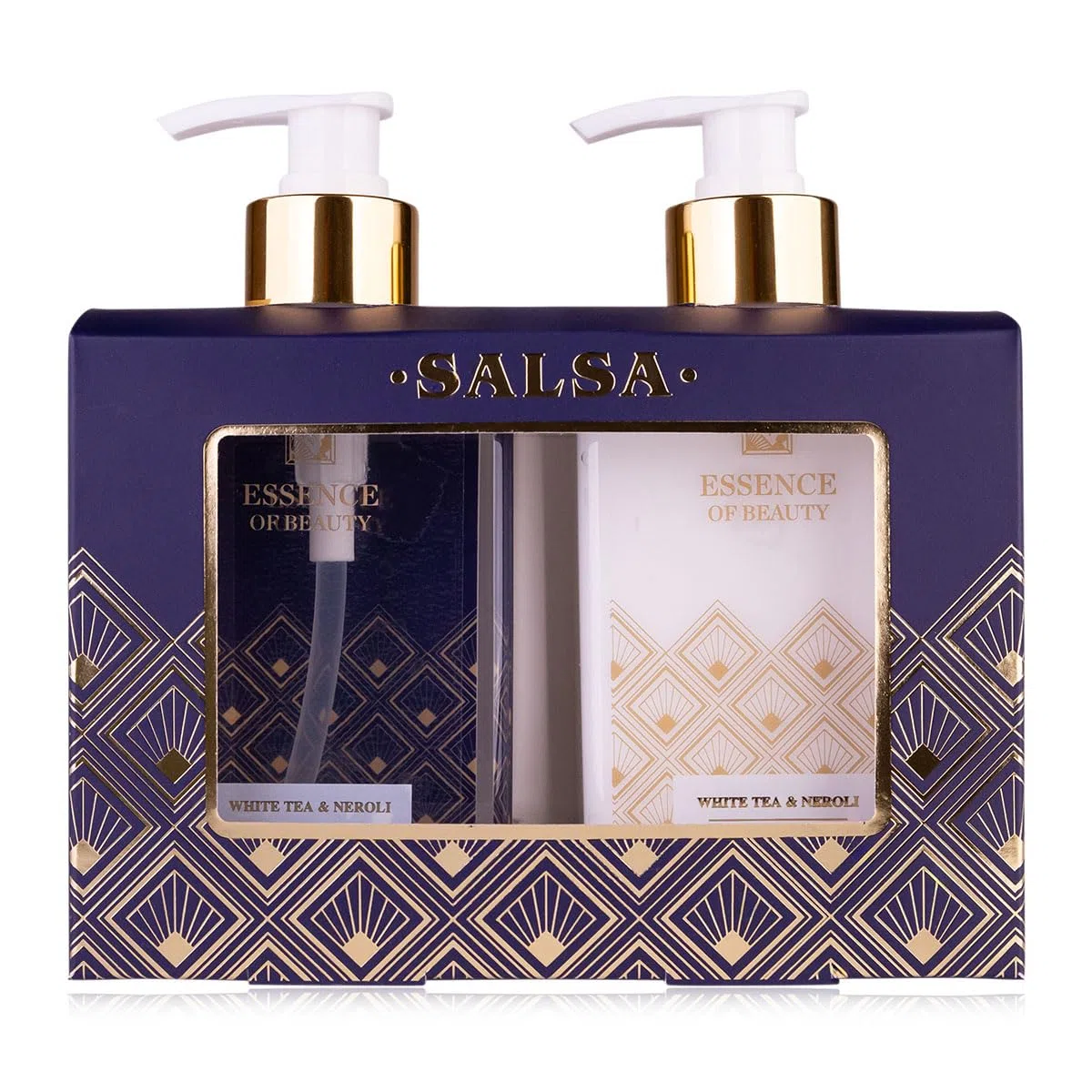 Salsa – ESSENCE OF BEAUTY Set regalo per donne con sapone per le mani da 270 ml e crema per le mani da 270 ml e crema per le unghie in accattivante dispenser di sapone, idea regalo nutriente, profumo