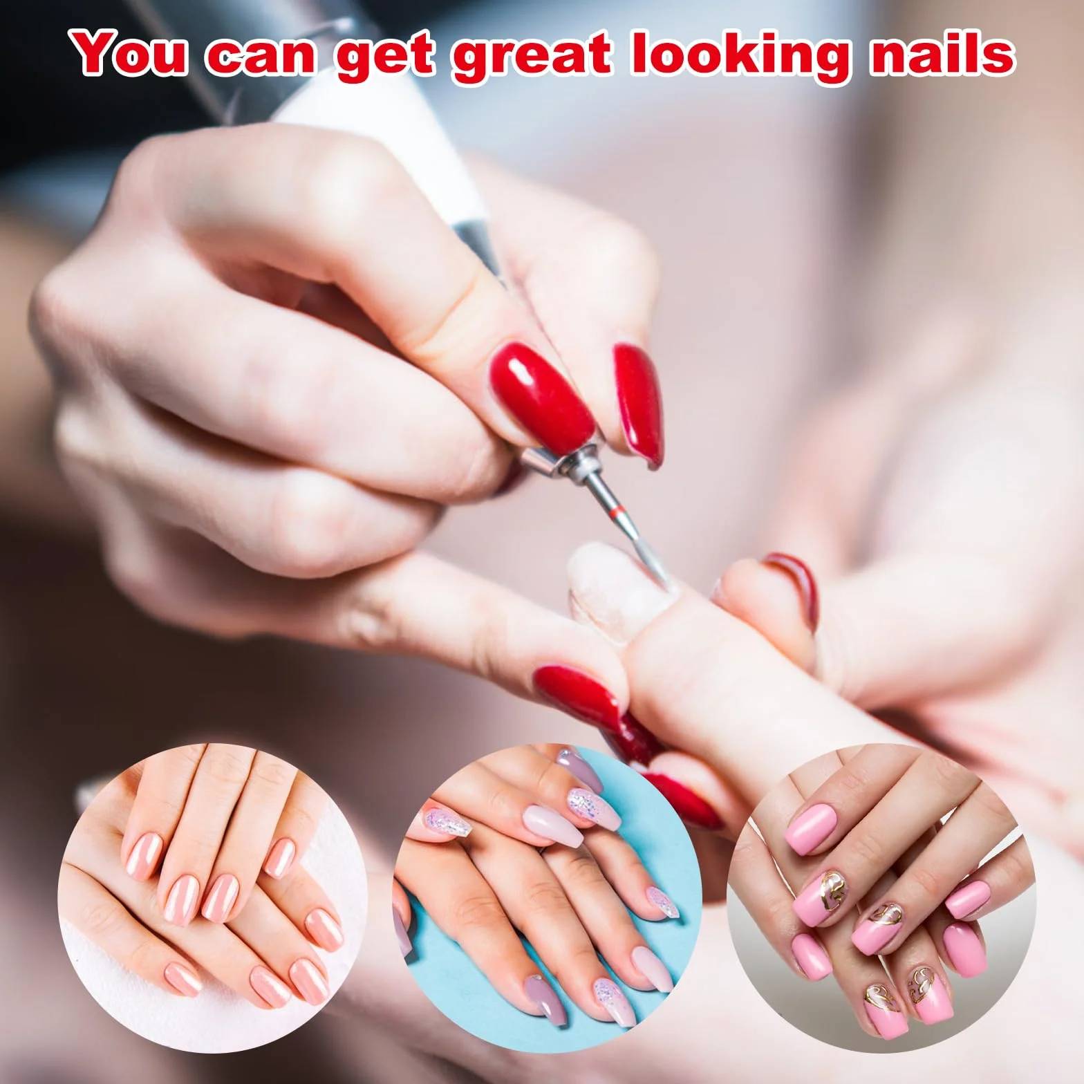 YUXIANLB Set Di 6 Punte Per Trapano Per Cuticole Con Custodia Strumenti Professionali Per Manicure Da 3/32 Pollici Per Cuticole E Unghie In Carburo Per La Casa E Il Salone