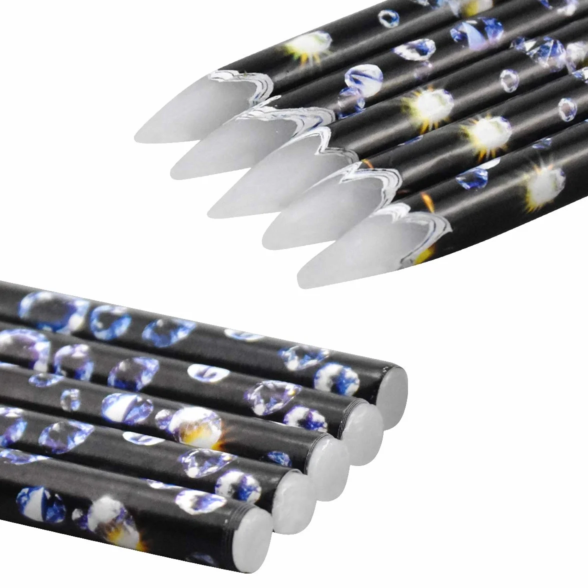 Nail Art Strass Picker 5Pz Penne Strass Diamond Painting Accessori Punteggiatura Unghie Decorazione Manicure Strumento per Diamantati per Pittura Diamante 5D Fai-da-Te