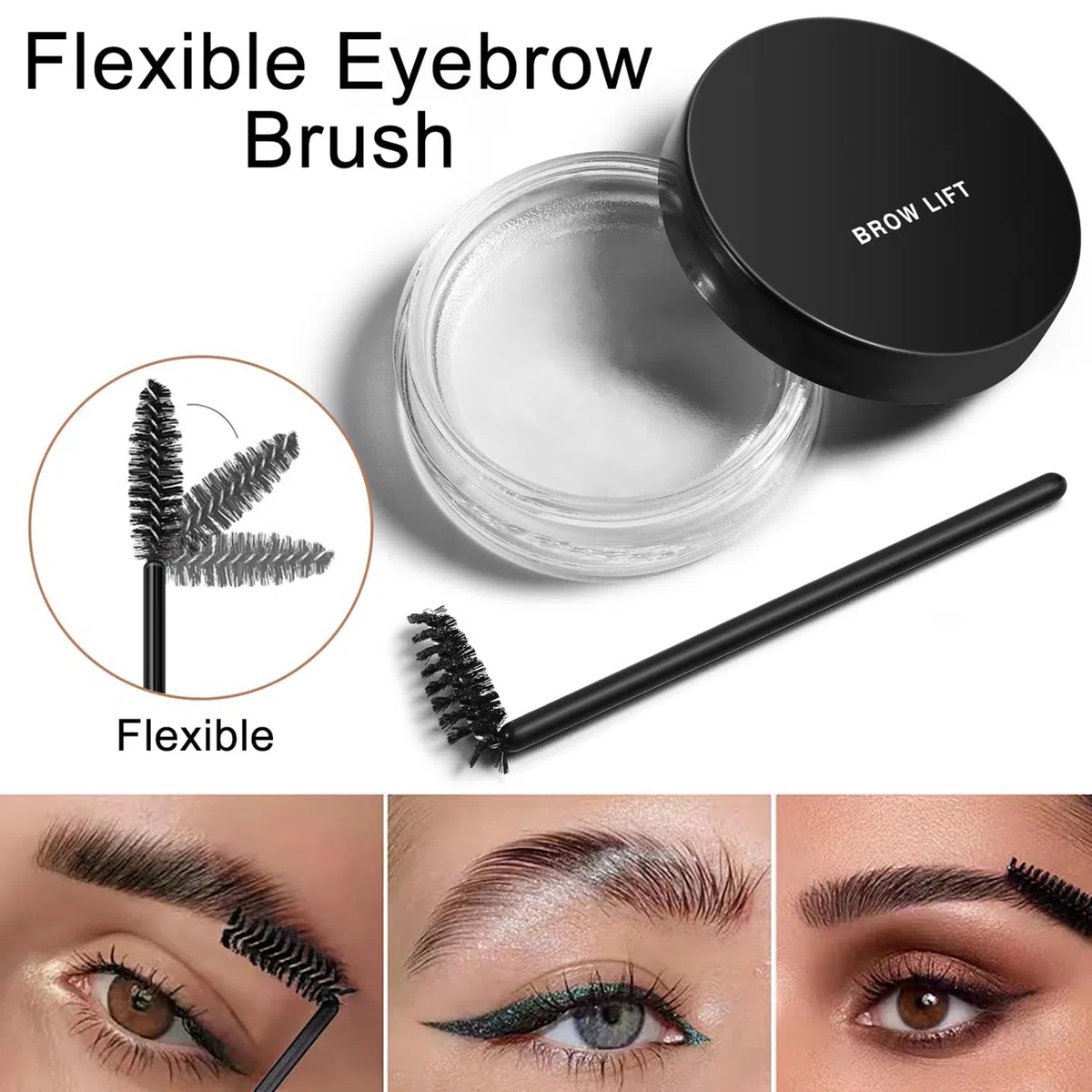 Lifting Gel per Sopracciglia, Sapone Sopracciglia, Trasparente Brow Soap per Sopracciglia Styling, Eyebrow Gel con Penello, Trasparente, Di lunga Durata, Definendo