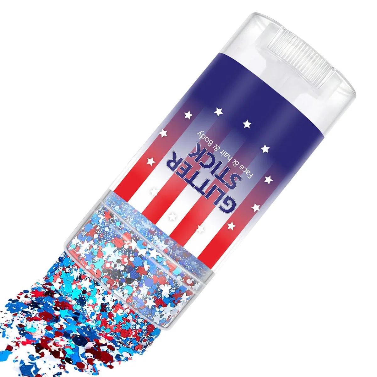 Glitter Stick,Scintillante, Patriottico E Impermeabile - Glitter Corpo Patriottico Da Donne | Adatto A Uomo Donna Ragazzi Bambini Festa Di Celebrazione Del Giorno 'Indipendenza