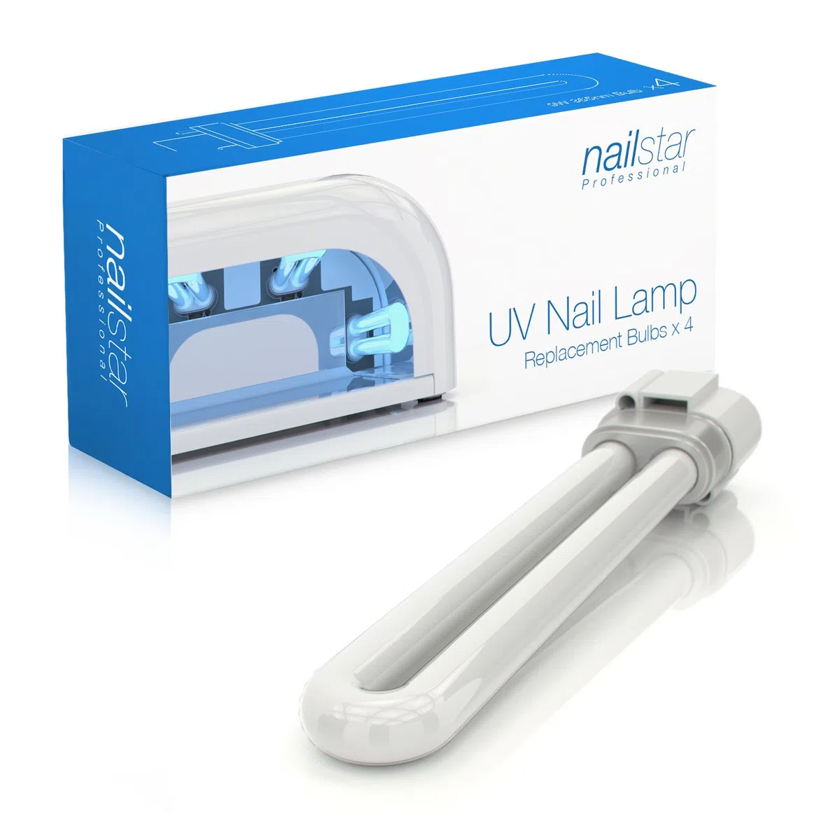 nailstar – 4 Lampadine UV di Ricambio per la Lampada per Unghie Naistar da 36W - Modello NS-01