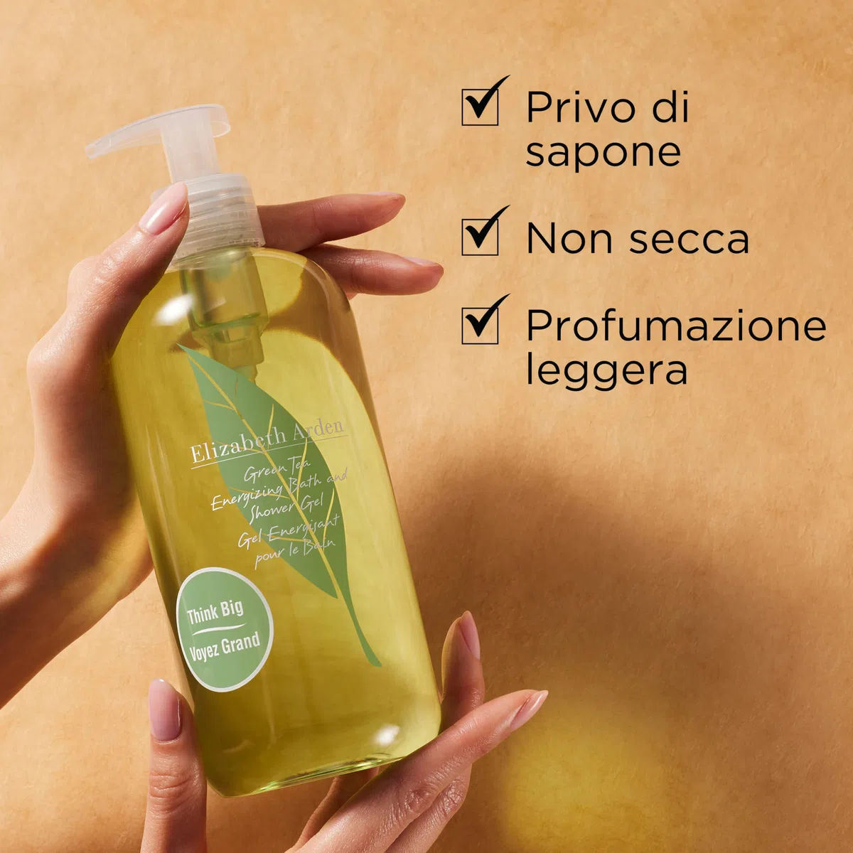 Elizabeth Arden - Green Tea, Gel Bagno e Doccia Energizzante, Profumato al Tè Verde, Rinfrescante, Floreale ed Agrumato, Detergente Delicato per la Pelle, Senza Sapone - 500 ml