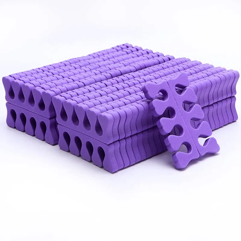 100pcs Spugna Separatore delle Dita dei Piedi Donne Nail Art Pedicure Manicure Lucidatura Rivestimento Gel Pittura Accessori di Bellezza(viola)