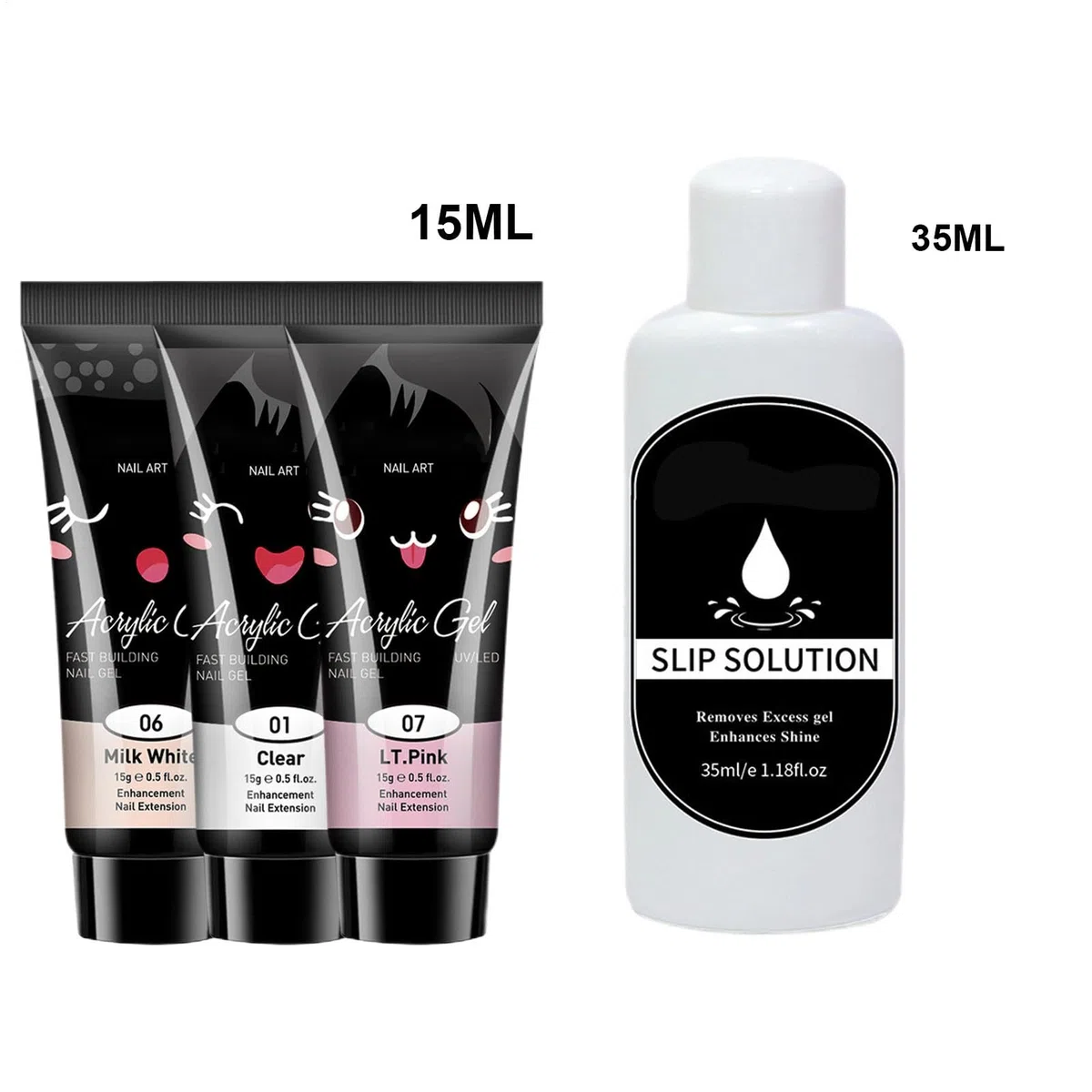 Kit per unghie gel di poli, gel e kit di estensione gel e unghie,Manicure gel di lampada UV portatile | Set di chiodi con tutto, set completo di policini di lunga durata, forniture per unghie a casa p