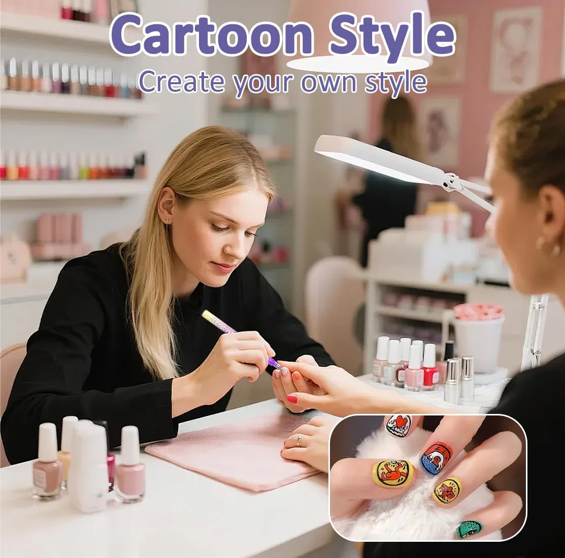 12 PCS 12 Colore 3D Nail Art Pen, Set di Penne per Unghie, French Nail Point Punteggiatura Penna Disegno Pittura Per Nail Art Fai da Te, Pittura, Colorazione, Halloween Natale.