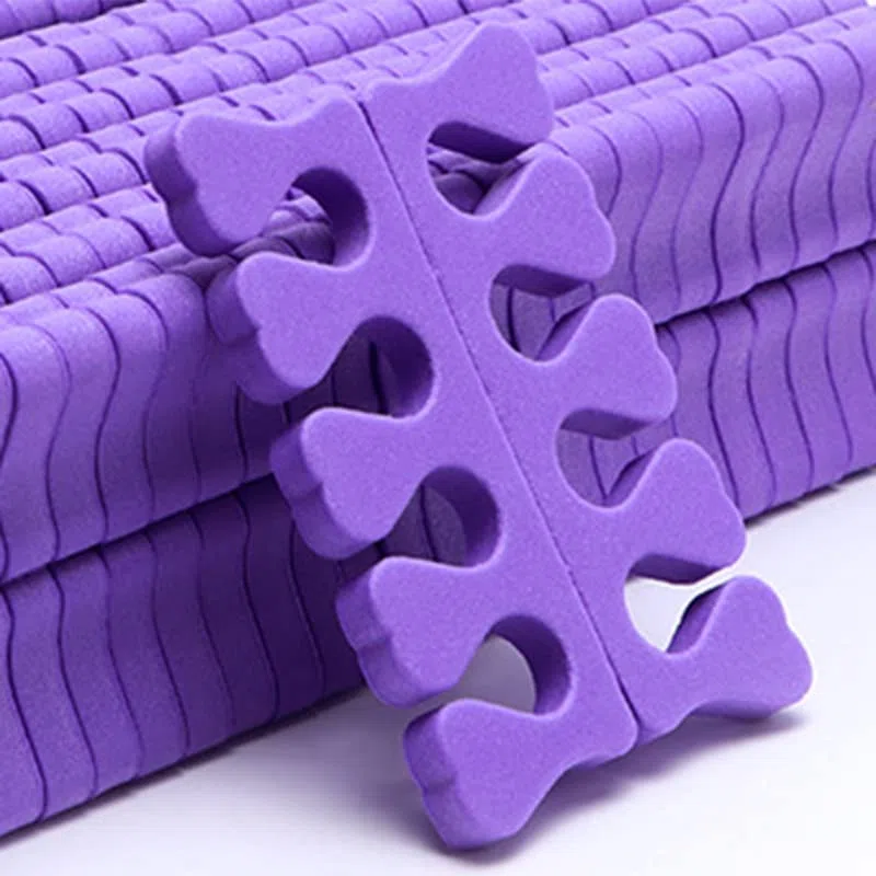 100pcs Spugna Separatore delle Dita dei Piedi Donne Nail Art Pedicure Manicure Lucidatura Rivestimento Gel Pittura Accessori di Bellezza(viola)
