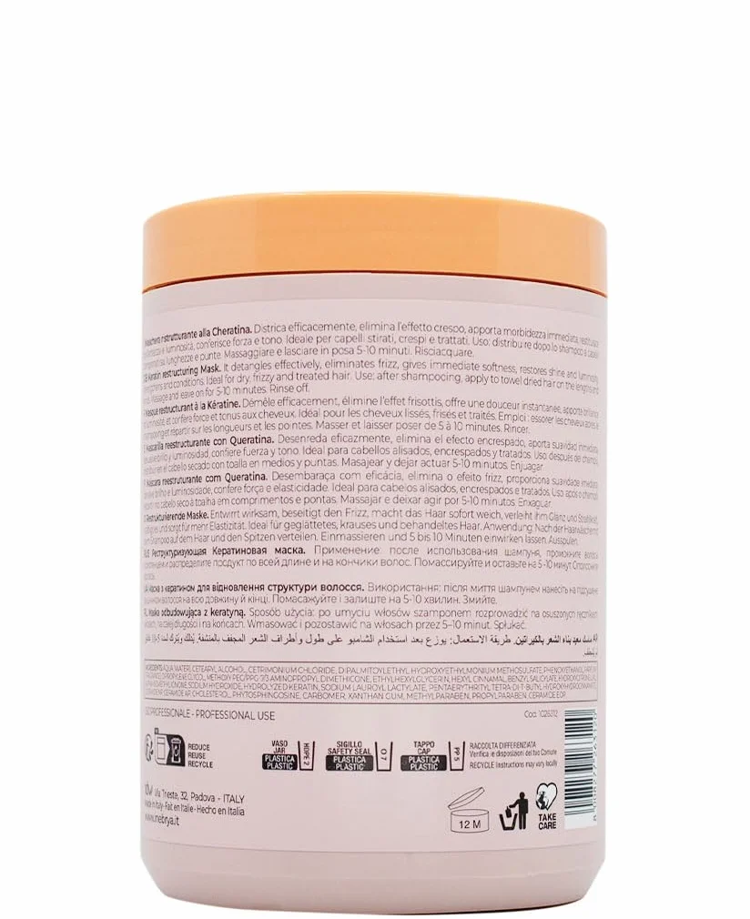 Inebrya Ice Cream Keratin Restructuring Mask Ristrutturante, 1000 ml