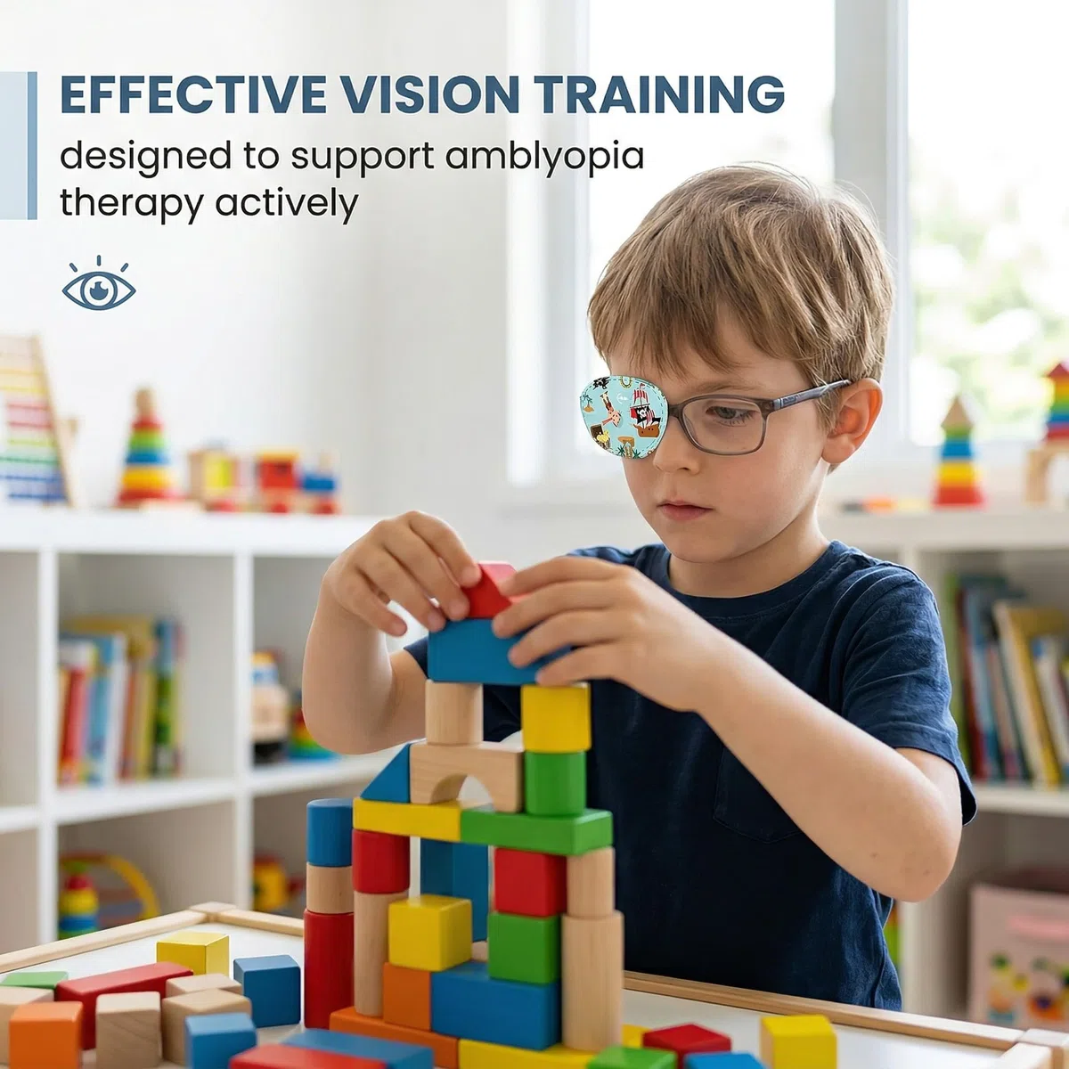 10 Pezzi benda occhio pigro bambini, bende oculari per bambini, eye patch coprente per occhio pigro ambliopia, Benda per occhiali che curano ambliopia