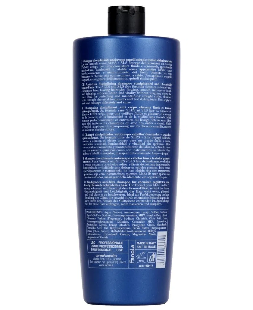 Shampoo Fanola KERATERM Cheratina 1000mL 1L - Disciplina anti-contenzione