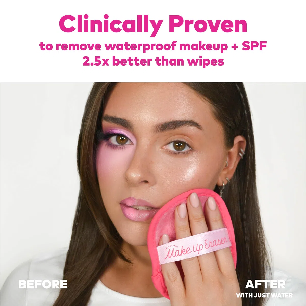 The Original MakeUp Eraser Cancella Tutto il Trucco Con la Sola Acqua, Compresi Mascara, Fondotinta, Rossetto e Molto Altro!