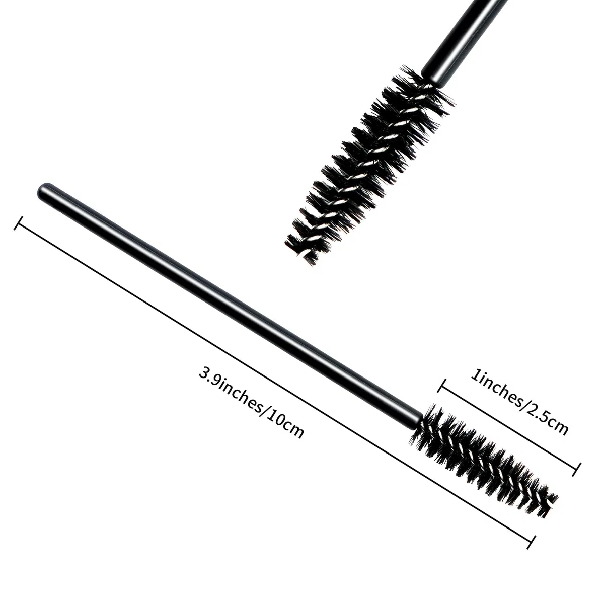 100 pezzi Scovolini Mascara Monouso, Scovolino Ciglia e Sopracciglia Make Up, Pennello per Extension Ciglia Donna, Pettine Ciglia, Applicatore per Mascara (Nero)