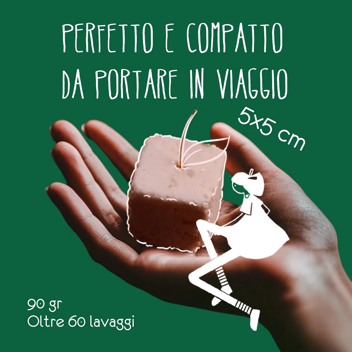 Ethical Grace - Gengevo - Shampoo e Balsamo Solido 2 in 1 Vegano Naturale per avere Capelli Voluminosi e Leggeri con Estratto di Zenzero, Olio di Cocco, Olio di Ricino e Proteine del Grano 90 gr