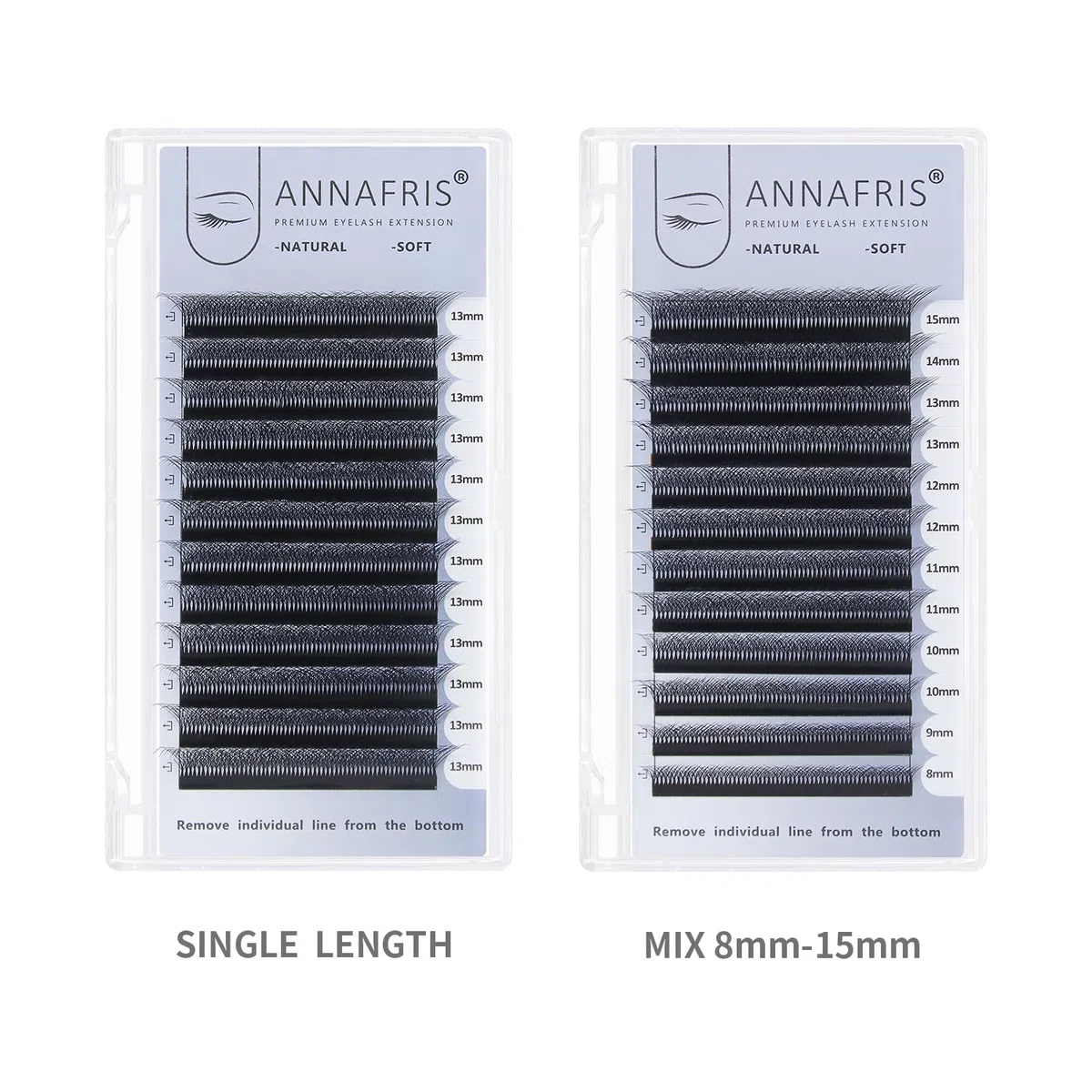 Extension Ciglia 8D W 8-15mm 0.07D Ventilatore Prefabbricato Ciglia 8d Lash Russian Volume Ciglia Ciuffetti Eyelash (0.07D 8D 8-15mm)