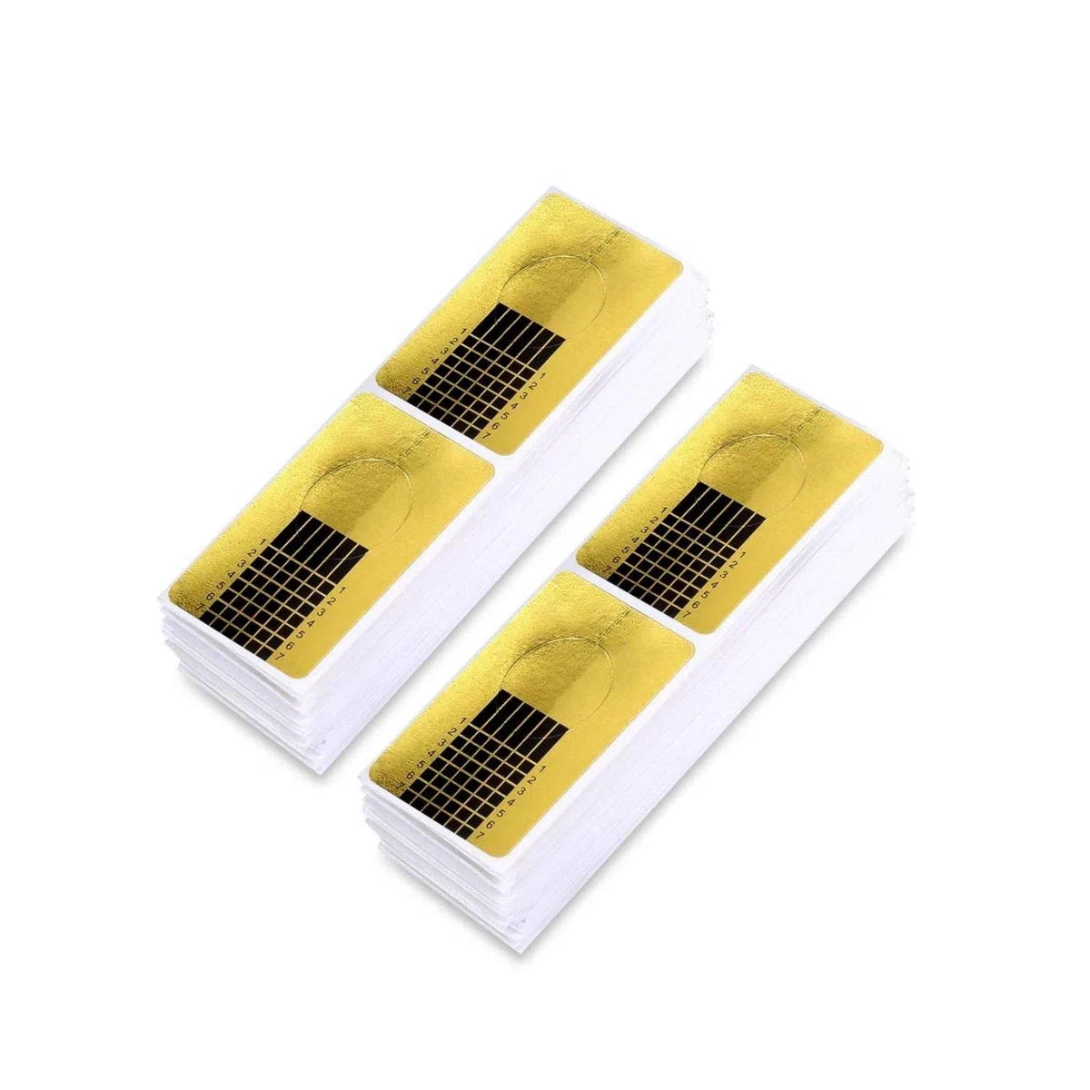 Rotolo Cartine Oro 120 Pezzi Nail Art Per Ricostruzione Allungamento Sagome per Unghie，Extension model for professional UV gel nail