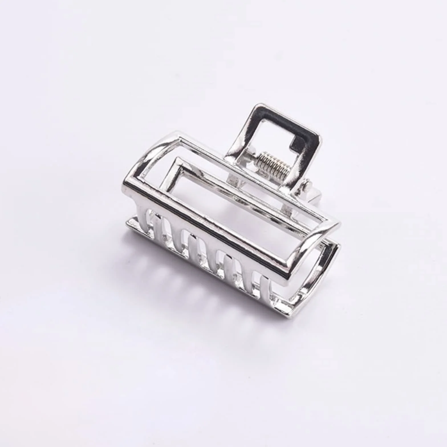 Fermaglio per capelli piccolo in metallo, antiscivolo, rettangolare, forte, accessorio per capelli da donna, 3 pezzi (oro, argento, nero)