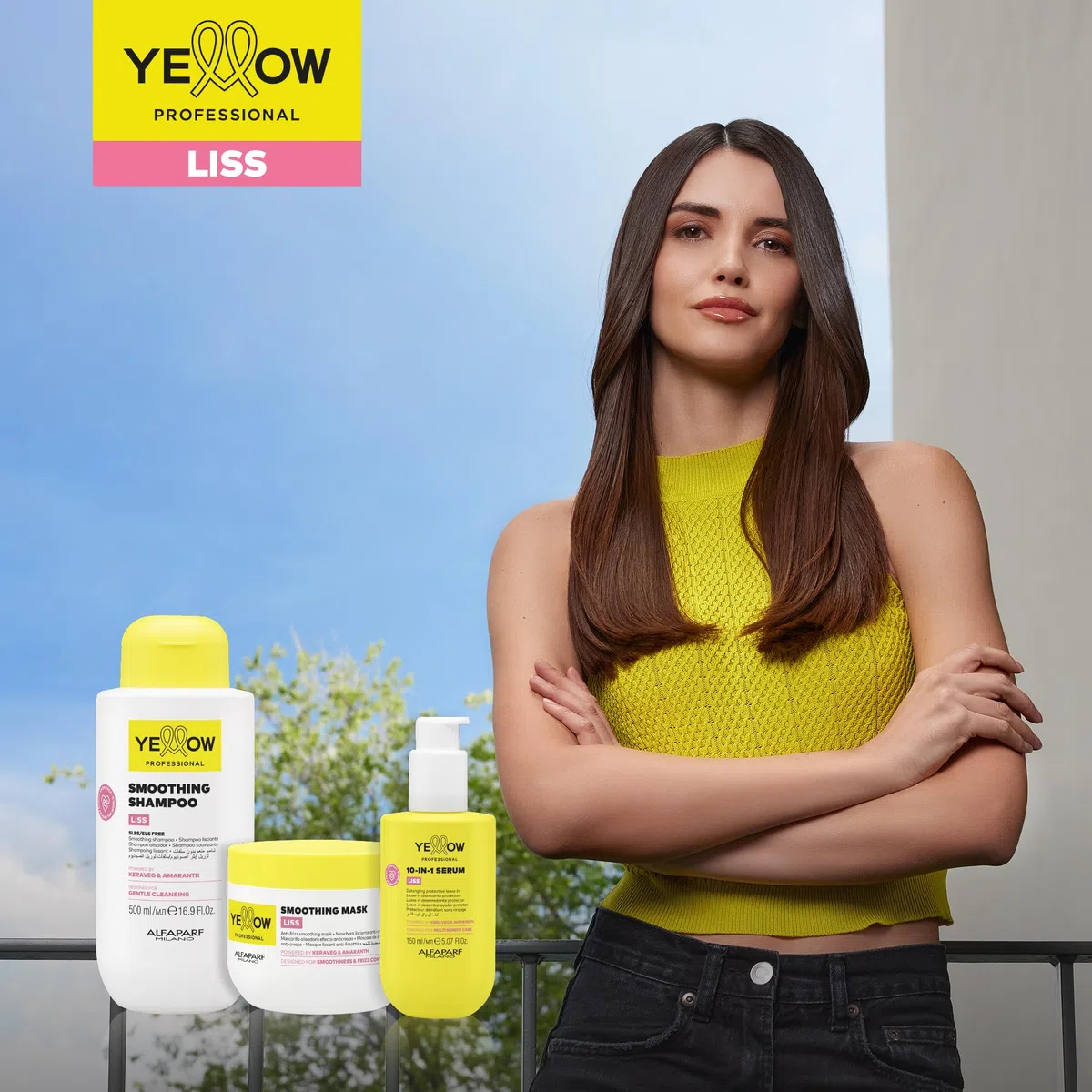 YELLOW PROFESSIONAL LISS 10-IN-1 SERUM 150 ml Leave-in districante protettore per capelli indisciplinati