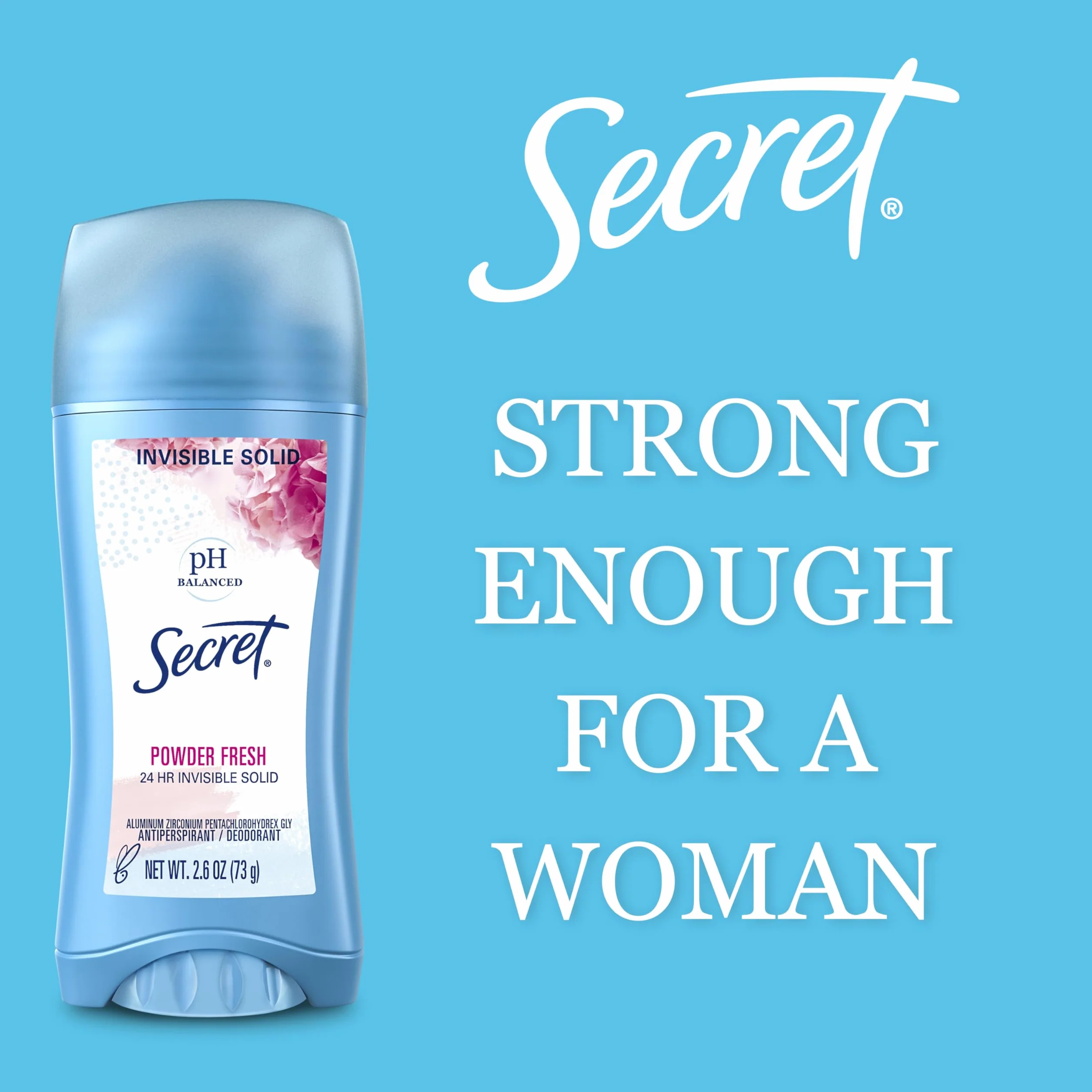 Secret Original Unscented Women's Invisible Solid pH Balanced Antiperspirant & Deodorant 2.6 Oz by Secret