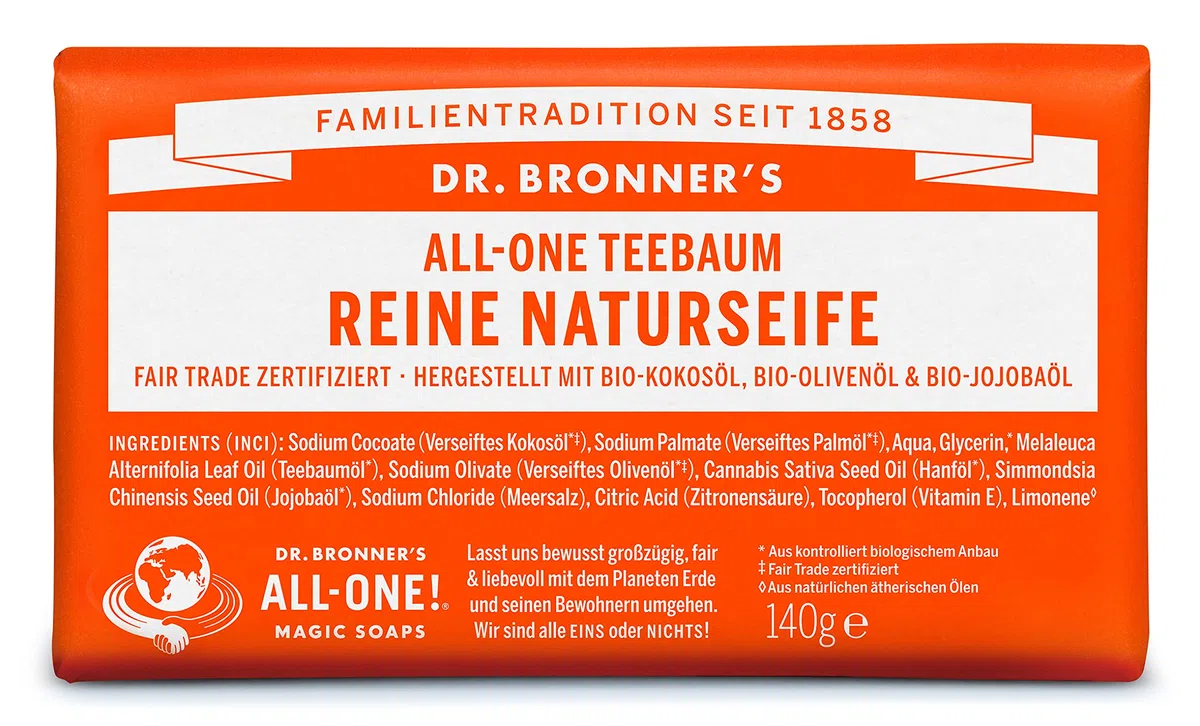 Dr Bronner's Tea Tree Puro Castiglia Sapone 140 gr