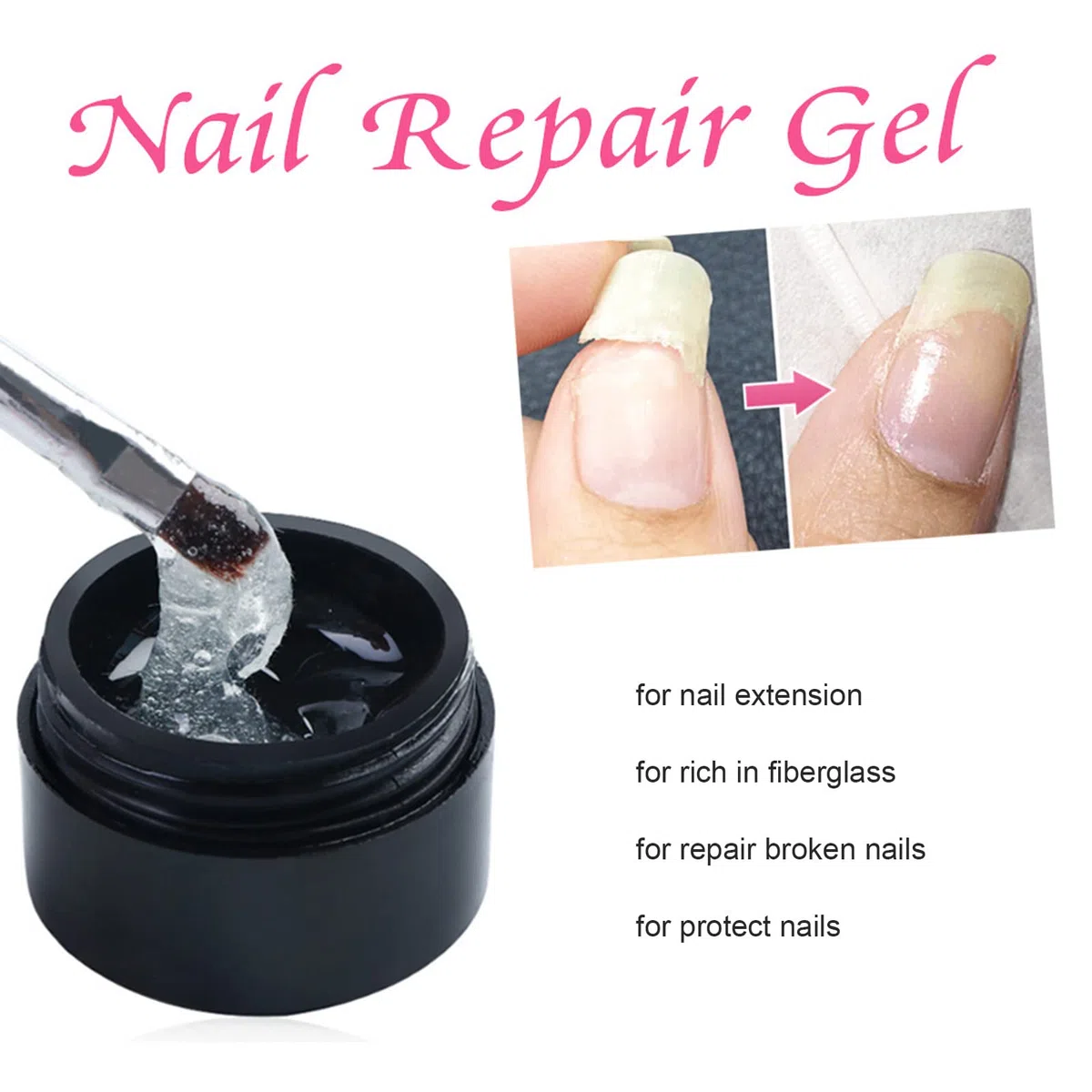 Kit per Estensione delle Unghie in Fibra di Vetro, Strumento per Manicure in Gel in Fibra di Vetro Ad Estensione Rapida per Unghie Fai-da-te e Salone di Bellezza per Unghie