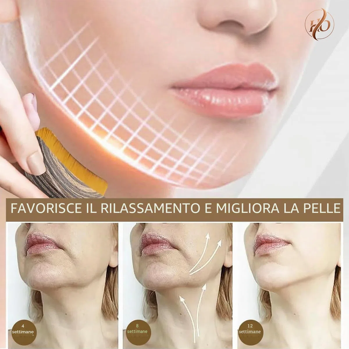 Spazzola per il Viso Linfatico, Pennello per il Contorno Linfatico, 2 Pezzi, Extra Morbido, Sintetico, COSMMETICO