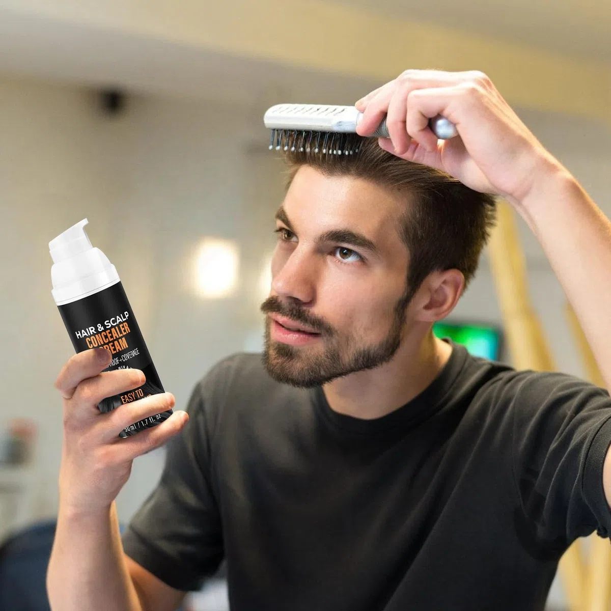 Crema coprente per cuoio capelluto, capelli e cuoio capelluto – Crema radice naturale 50 ml per capelli più pieni e maggiore densità di attaccatura dei capelli in uomini e donne