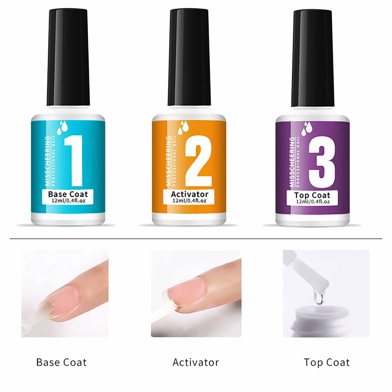 Polvere da Immersione Kit Starter per Unghie, RoseFlower Kit per unghie in polvere con 6 colori nudi, polvere per immersione Rosso Viola, Top Coat Base Coat - Set di Polvere per unghie Francese