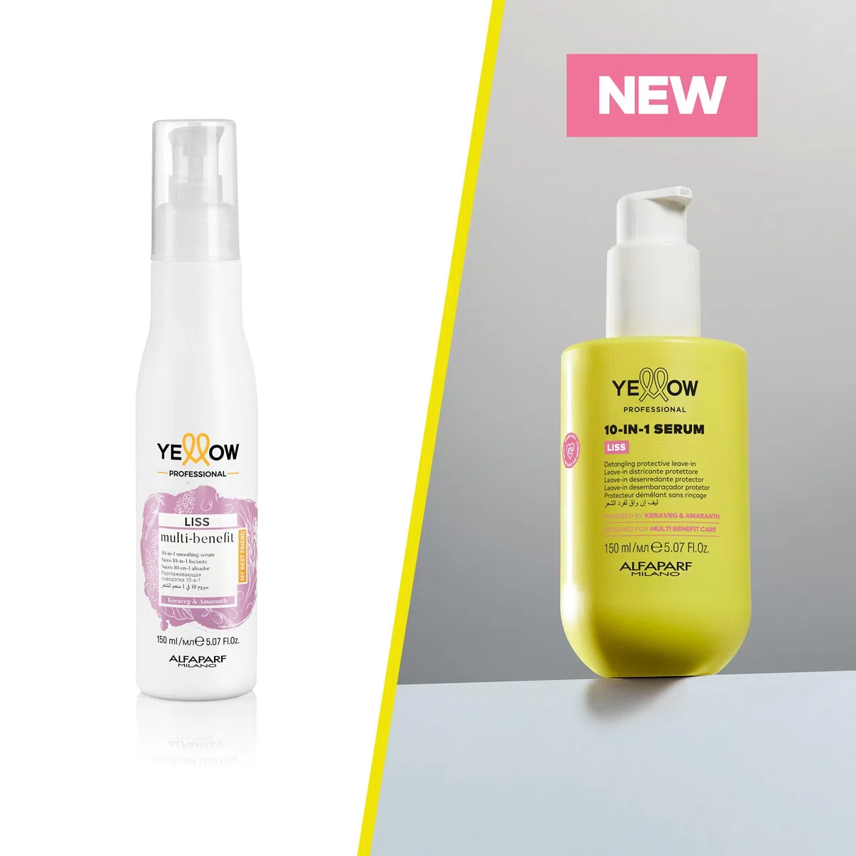 YELLOW PROFESSIONAL LISS 10-IN-1 SERUM 150 ml Leave-in districante protettore per capelli indisciplinati