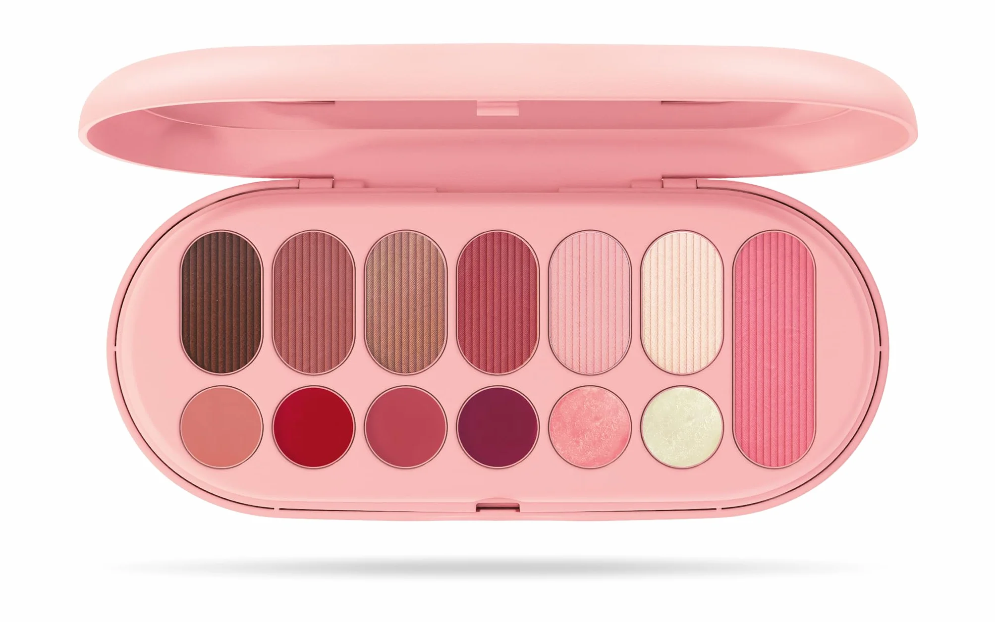 Pupa Palette Make My Day Pocket Blush, Rossetti, Gloss e Ombretti - 13 Pezzi per Trucco Viso, Occhi e Labbra, Perfetta in Casa o in Viaggio - Disponibile in 3 Varianti Colore (003 Bright Rose)