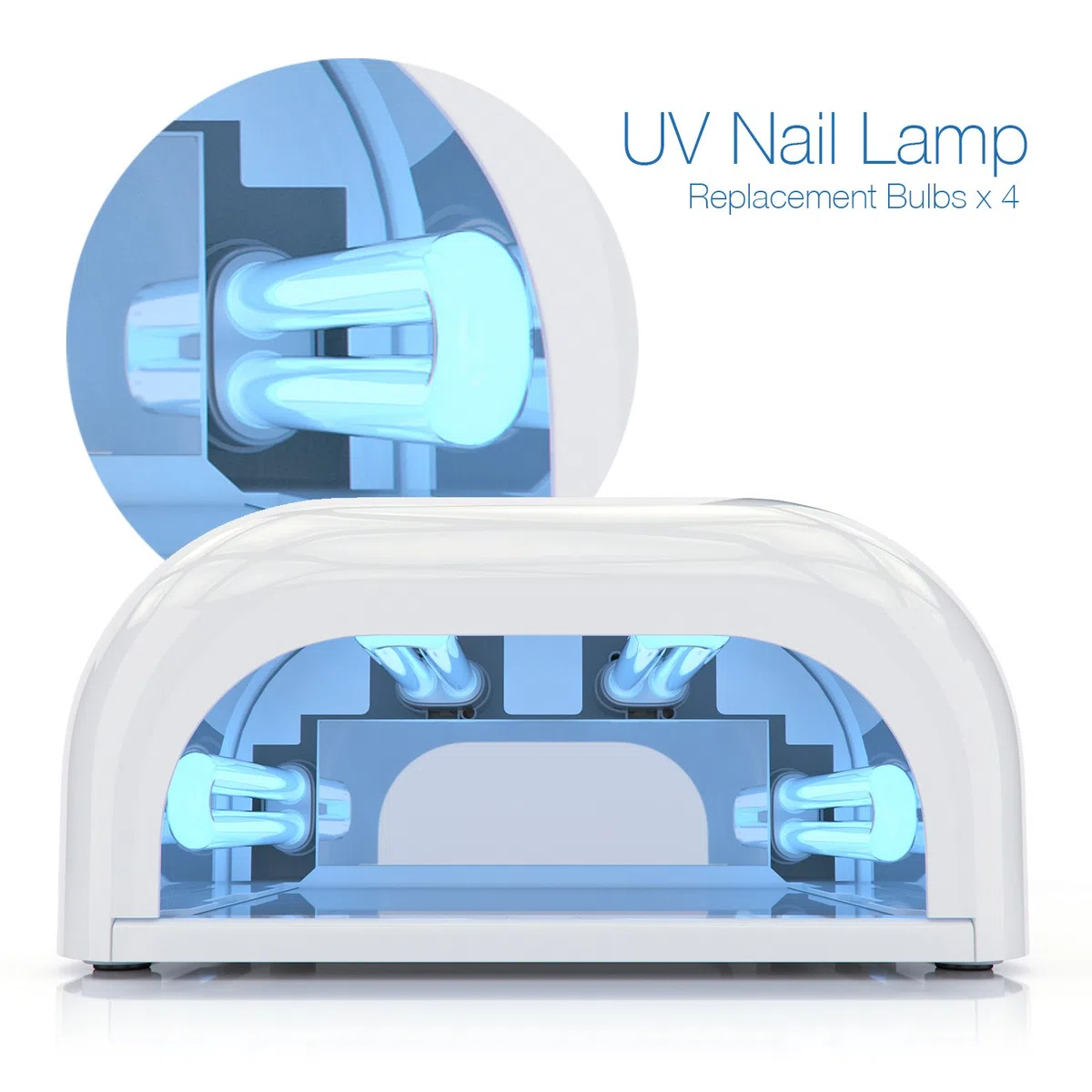 nailstar – 4 Lampadine UV di Ricambio per la Lampada per Unghie Naistar da 36W - Modello NS-01