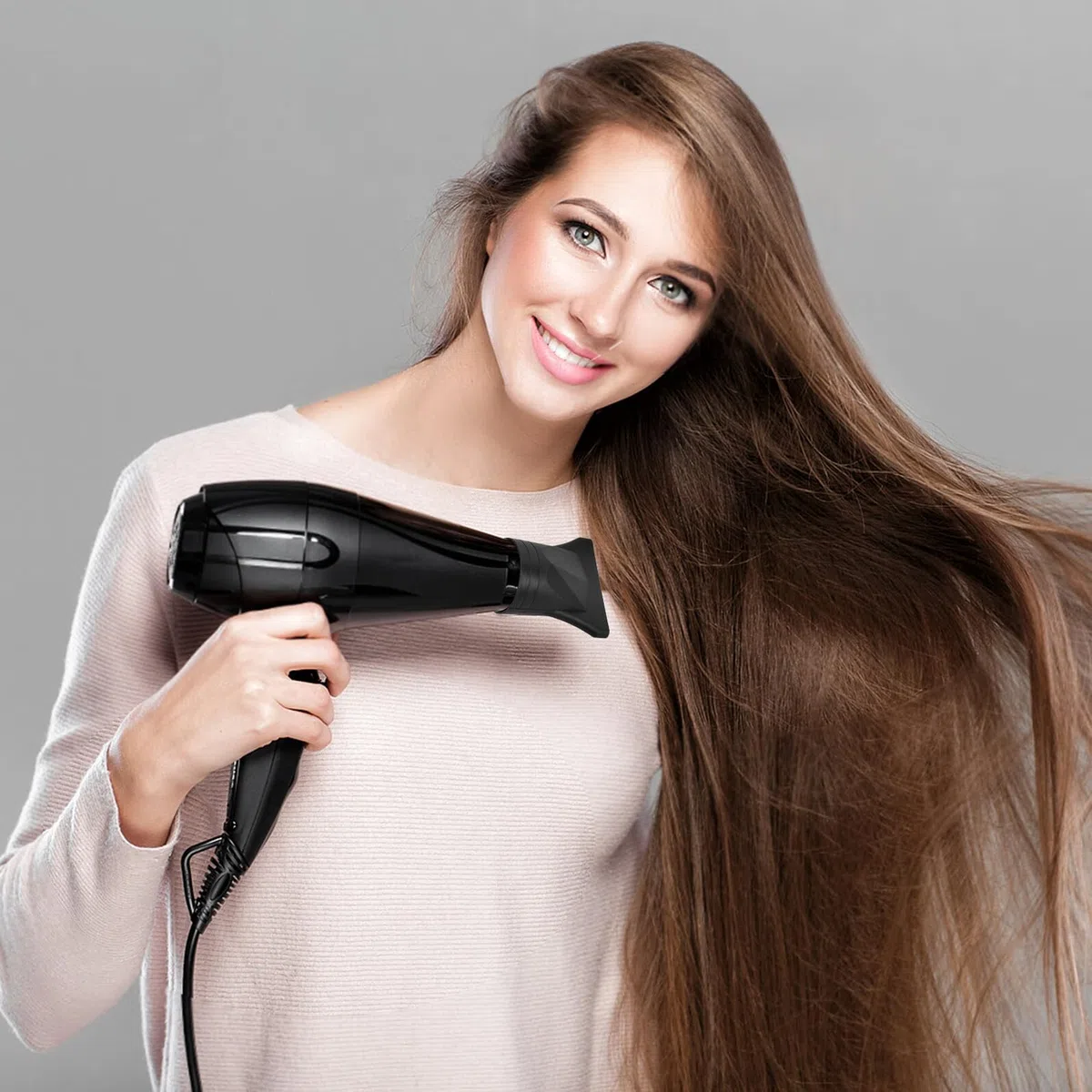 Cabilock Ugello per Asciugacapelli Concentratore 3 Pezzi in Plastico Nero Resistente a Temperature Elevate per Styling Professionale in Salone a Casa